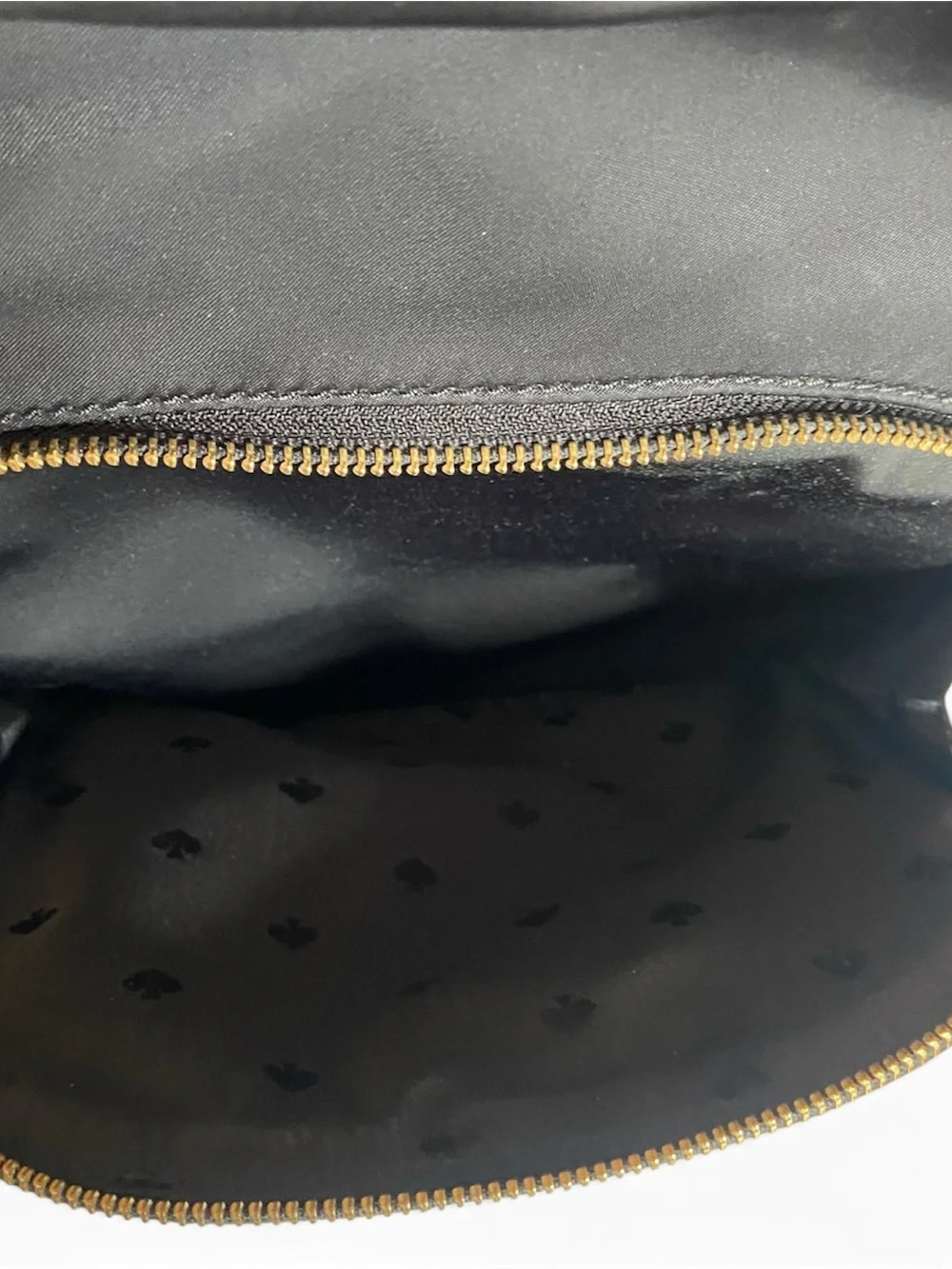 Kate Spade NY Medium Dawn Backpack/Book Bag Black Nylon With Gold Hardware